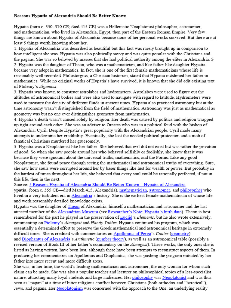 Hypathia Material PDF