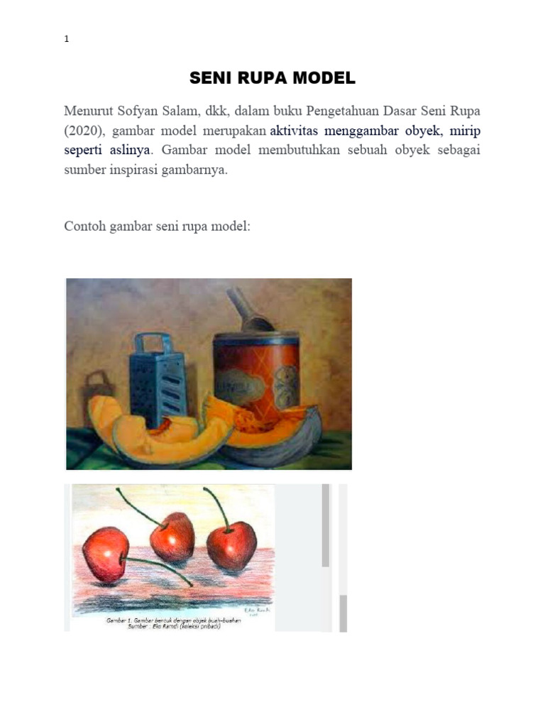 Prinsip Dasar Seni Rupa dan Contoh Gambar | PDF | Seni
