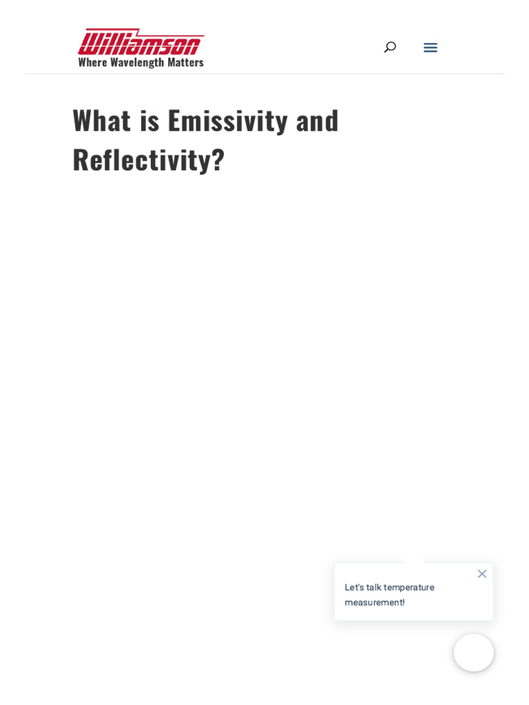 What is Emissivity and Reflectivity_ Williamson IR PDF