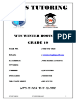 Wts 10 Maths Winter Bootcamp