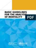 Guidlines On Analysis of Mortality