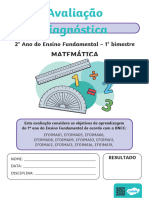 Avaliação Diagnóstica Matemática - 2º Ano EF (1º Semestre)