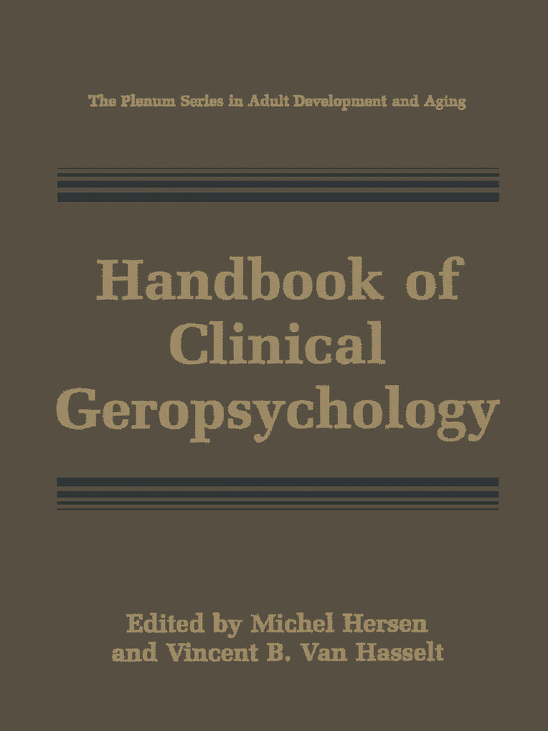 Handbook Of Clinical Geropsychology Pdf Psychoanalysis Mental