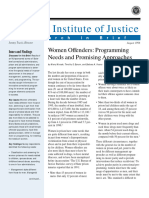 National Institute of Justice: Women Offenders: Programming Needs and Promising Approaches