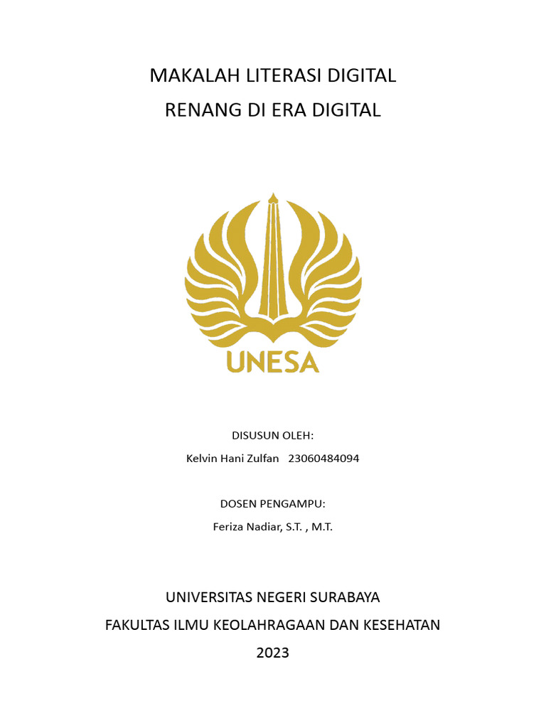 MAKALAH LITERASI DIGITAL Kelvin | PDF