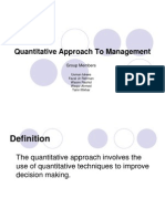 Quantitative Approach To Management: Group Members