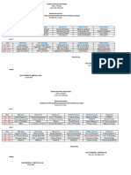 Schedule of Examination