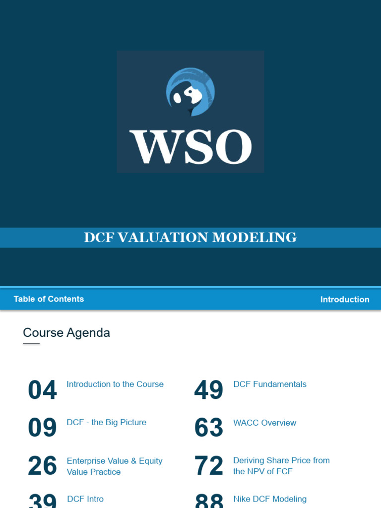 free dcf modeling crash course materials PDF