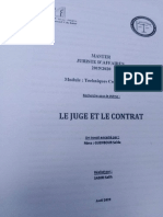 LE JUGE ET LE CONTRAT