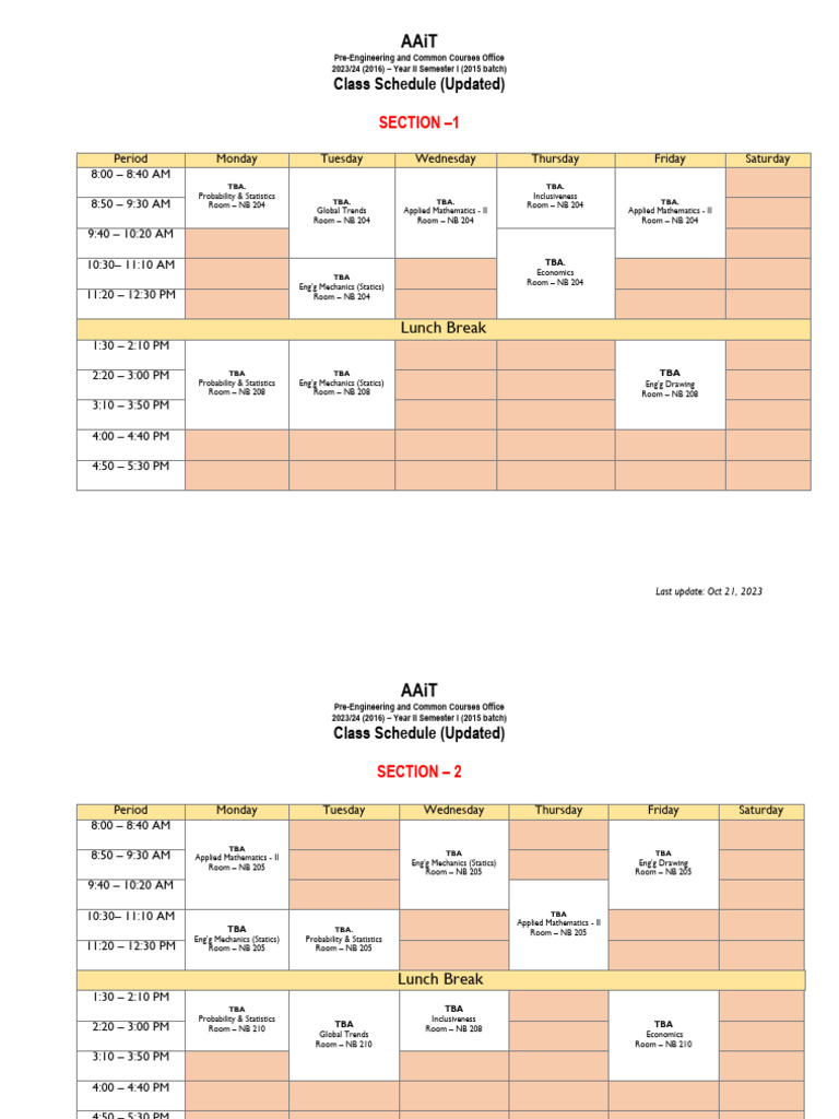 Aait Pecc 2015 Year Ii Sem I Sections 21 Pdf Academic Term