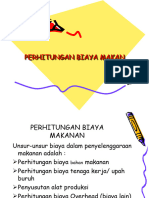 Perhitungan Biaya Makan