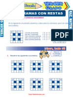 Crucigramas Con Restas para Tercer Grado de Primaria