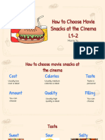 How To Choose Movie Snacks at The Cinema