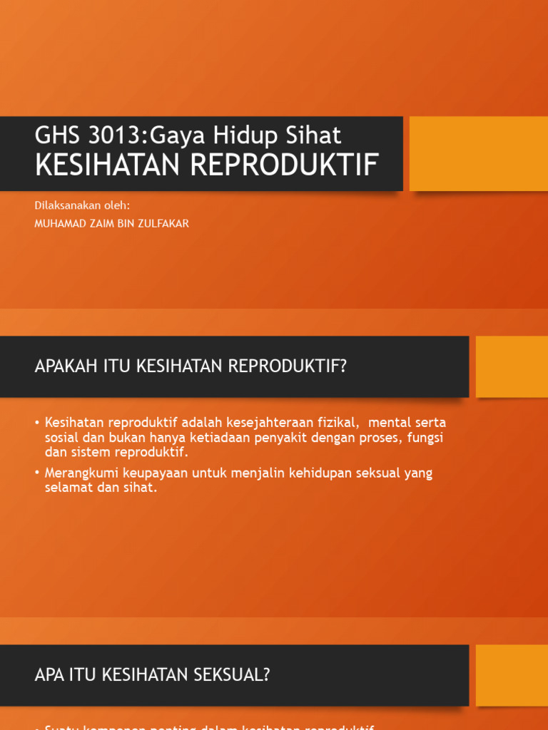 Gaya Hidup Sihat (KESIHATAN REPRODUKTIF) | PDF