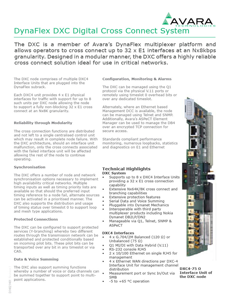 DynaFlex DXC v1 | PDF