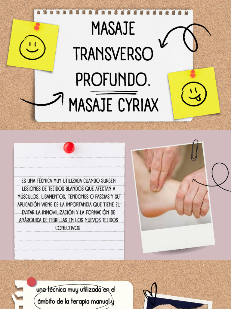 Masaje Cyriax: Técnica para Lesiones Musculares | PDF | Masaje | Tendón
