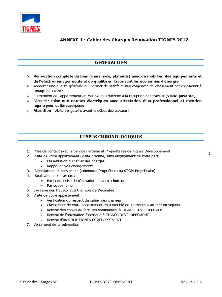 Exemple Cctp Pour Rénov Tignes | PDF