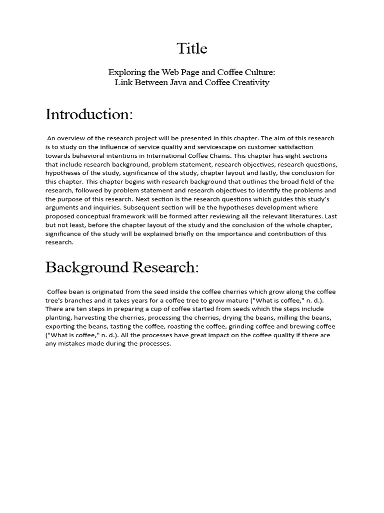 Chapter 1 Pdf Coffeehouse