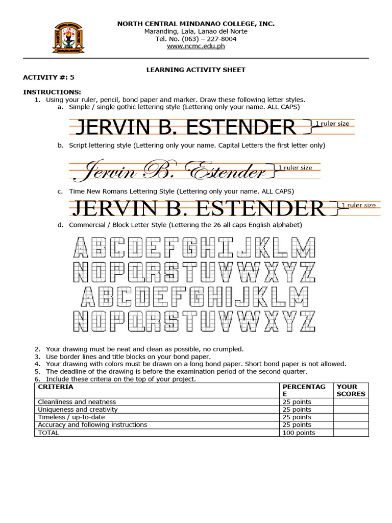 Typography Practice for Students | PDF