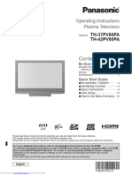 Operating Instructions Plasma Television TH-37PV80PA
