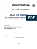 Plan de Mejora para 50 Dias 2023-Ie Ayar Manco