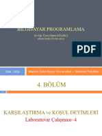 Lab - 4 - Bilgisayar Programlama