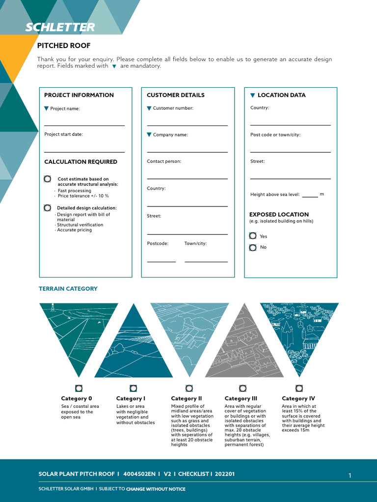 Solar Plant Pitch Roof Checklist | PDF | Roof