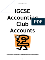 Igcse Accounting Club Accounts Questions Answers