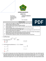 Soal AM MATEMATIKA PEMINATAN MA MAK