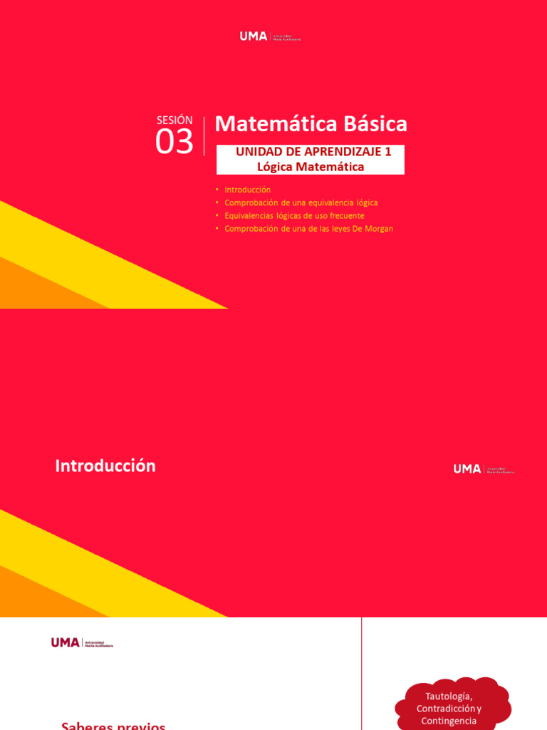 S03 Equivalencias Lógicas (Diapositiva) PDF Proposición