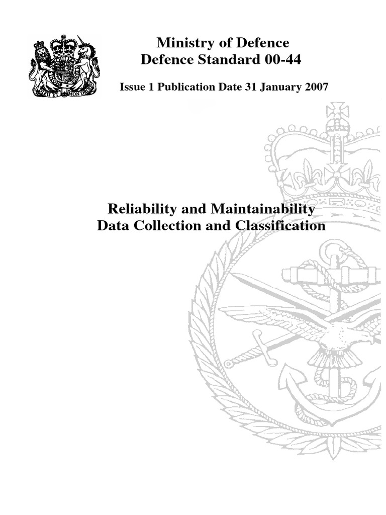MOD Defence Standard 00-44 Overview | PDF | Reliability Engineering ...