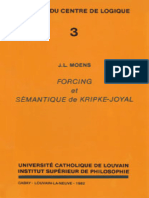 Forcing Et Semantique de Kripke-Joyal
