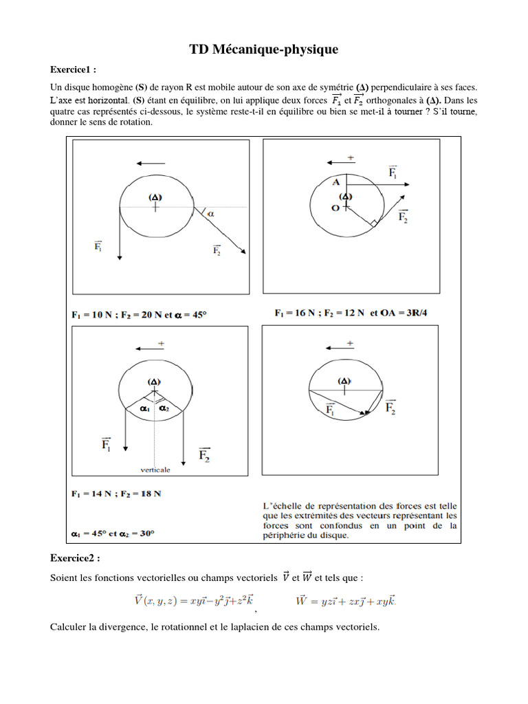 Mécanique Physique : Équilibre et Forces | PDF | Moment d'une force ...