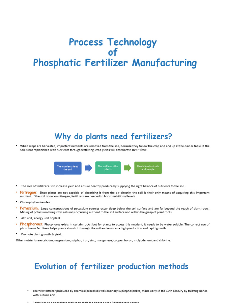 Phosphatic Fertilizer Manufacturing Process | PDF