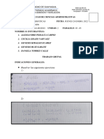 Taller Grupal - Matematicas