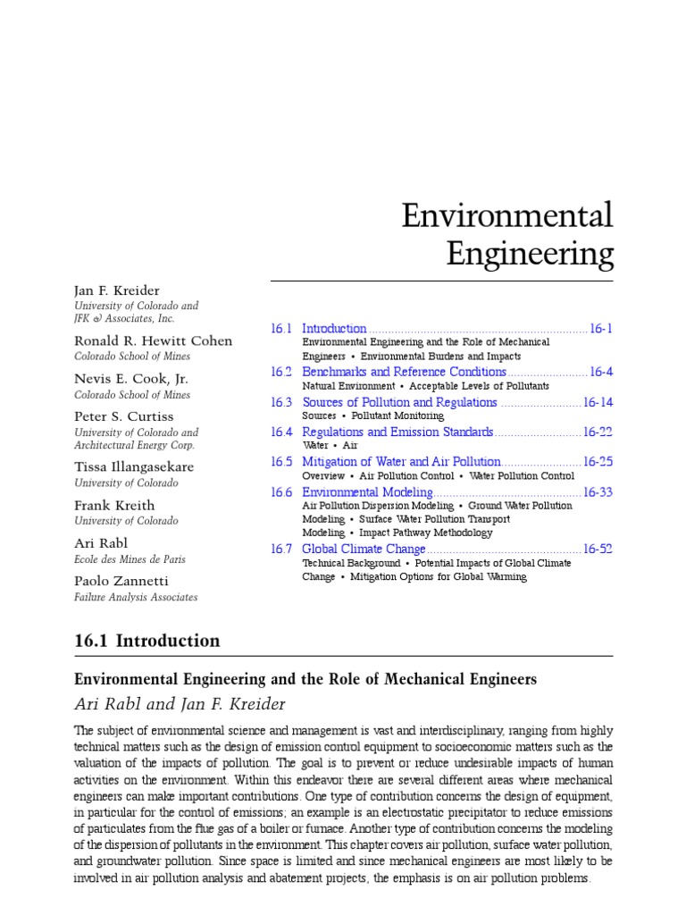 Environmental Engineering | PDF | Environmental Technology ...