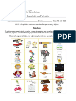 Guia Ingles 5to Basico Adjectives 7 Julio