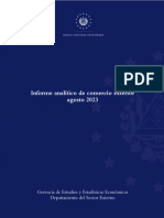 Informe Analítico de Comercio Exterior Enero - Agosto 2023