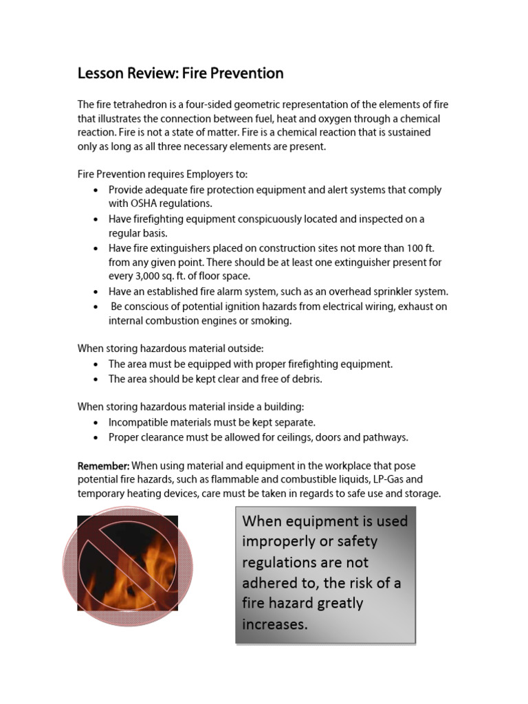 Fire Prevention | PDF