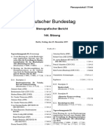 Deutscher Bundestag: Stenografischer Bericht 144. Sitzung