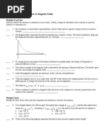 SPH4U Sample Test – Electric & Magnetic Fields+Key