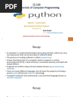 Week 02 - Lecture 4 5 Python Basic Elements