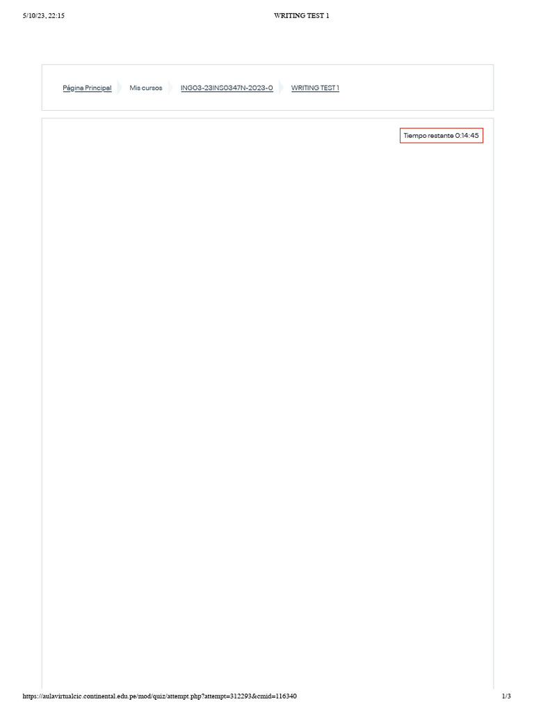 Writing Test 1 | PDF
