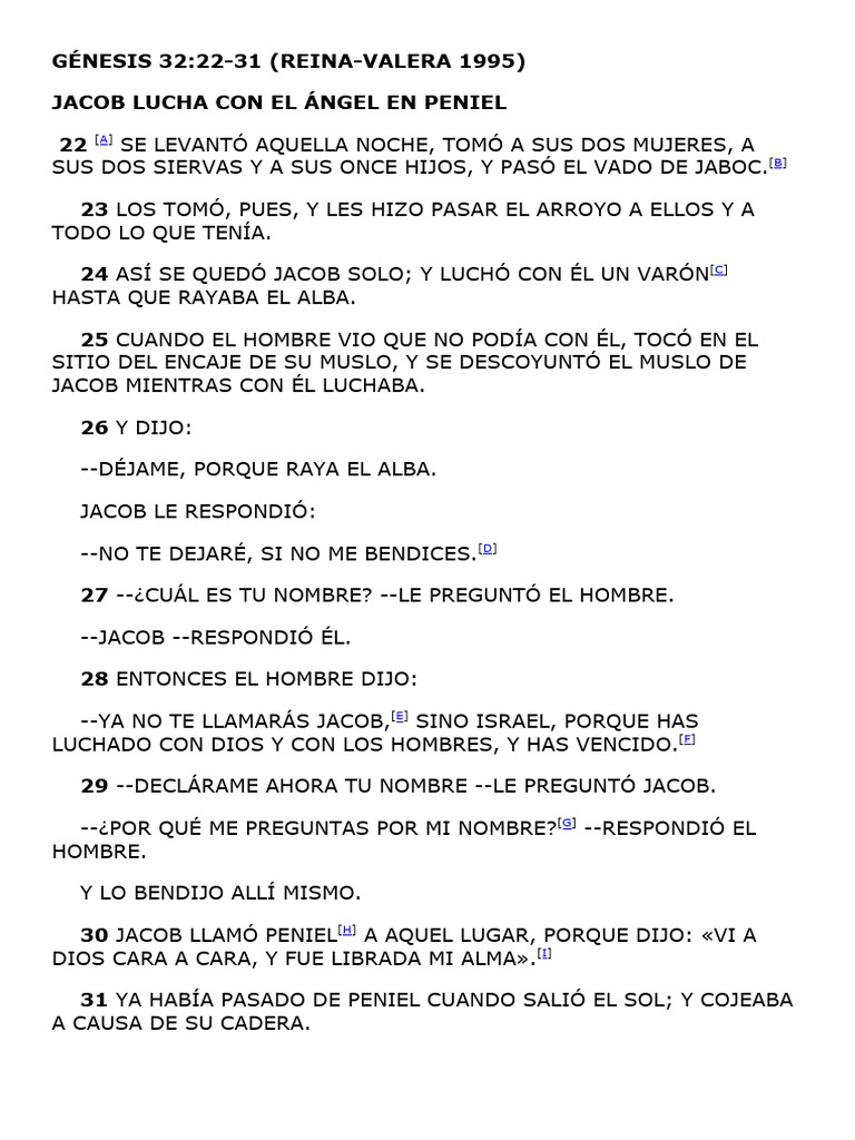 7Encuentro Jacob Lucha Con El Angel PDF Jacob Libro del Génesis