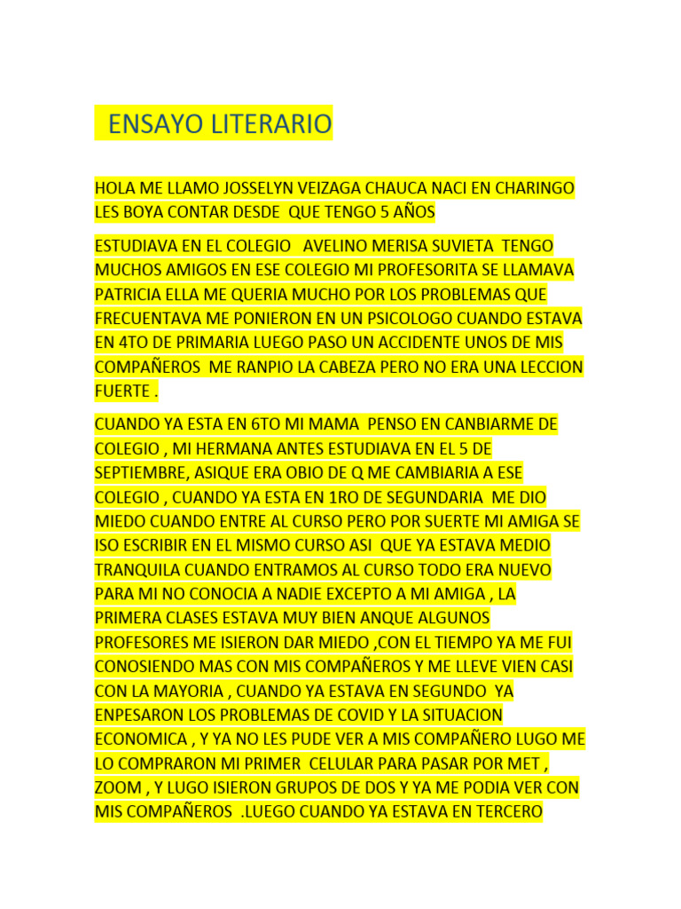 Ensayo Literario PDF