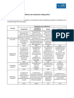 Rúbrica Trabajo Final Cuestionario de Evaluación