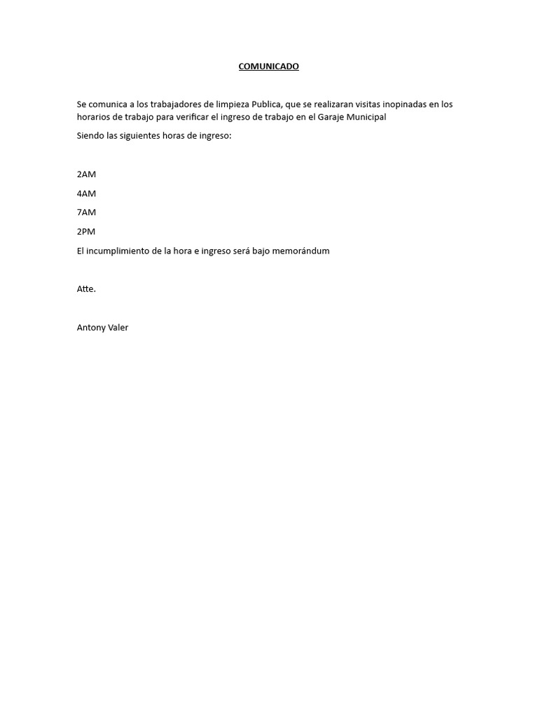 Comunicado | PDF