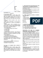 EXAMEN DE DIAGNOSTICO Tercer Grado