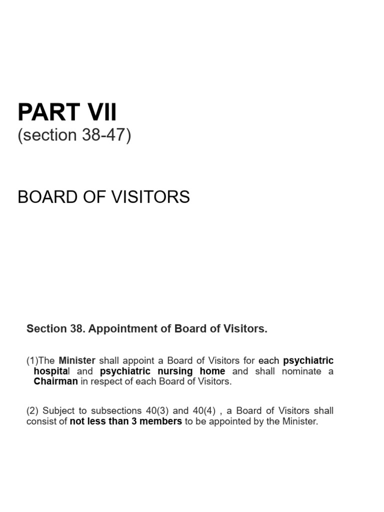  section 38 47 board of visitors pdf psychiatry psychiatric