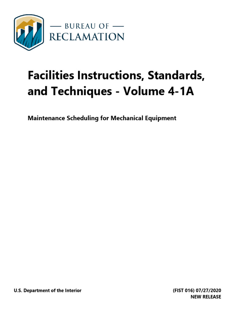 Facilities Instructions, Standards, and Techniques - Volume 4-1A | PDF